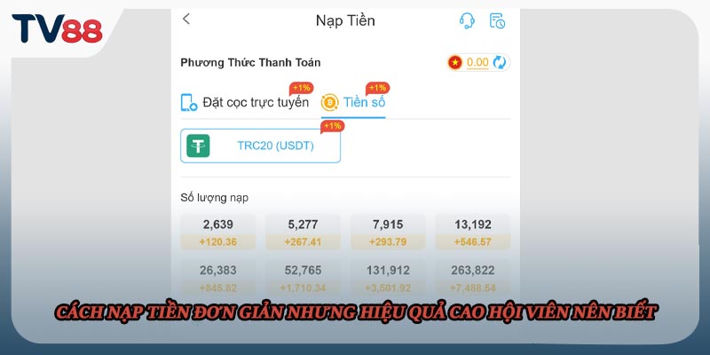 Cách nạp tiền đơn giản nhưng hiệu quả cao hội viên nên biết